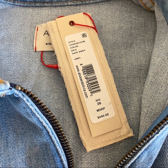 NWT Alice and Olivia denim romper - Picture 4 of 8